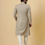 Classic Khaki Achkan for Men | Elegant Ethnic Wear | Jaipurio